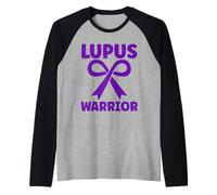 Ribbon Lupus Support Awareness Warrior Lupus Camiseta Manga Raglan
