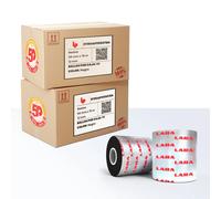 Ribbon resina negro de 55 mm x 70 m con eje de 12 mm - Rollo