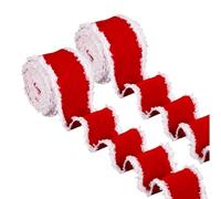 Ribbon Rolls - Natural Ribbon for Gift Wrapping | Winter Holiday Weave Harming Elegant Textile Versatile Crafting Accent Perfect for Party Family Gathering Good-Quality 2.48inches Roll