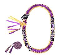 Ribbon Rope Class of 2026 Graduation Necklace, 2026 with Tassel Handmade Garland,Graduation Ribbon Cords Necklace,for Men Women Graduate College High School University Party Photo Booths
