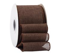 Ribbonitlux Cinta de arpillera con borde de alambre marrón, 75 mm x 18 m, para envolver regalos, lazos grandes, coronas y decoración navideña