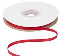 Ribbonitlux Cinta de Espiga 6mm x 22,5 Metros, Cinta Bies Suave Color Rojo para Manualidades, Costura, Envoltura de Regalos y Decoración del Hogar
