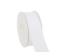 Ribbonitlux - Cinta de grogrén de 38 mm de ancho, 22 metros, juego para envolver regalos, decoración de fiestas, aplicaciones de costura, boda y manualidades (029-Blanco)