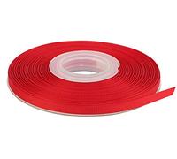 Ribbonitlux - Cinta de grogrén de 6 mm de ancho, 22 metros, juego para envolver regalos, decoración de fiestas, aplicaciones de costura, boda y manualidades (250-Rojo)