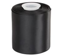 Ribbonitlux cinta de raso de doble cara de 100 mm de ancho, 22 metros (030-Negro), para lazos, decoración de fiestas, costura, bodas y manualidades