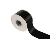Ribbonitlux - Cinta de raso de doble cara de 50 mm de ancho, 22 metros, juego para envolver regalos, decoración de fiestas, aplicaciones de costura, boda y manualidades (030-Negro)
