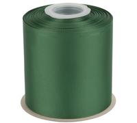 Ribbonitlux Cinta Grosgrain 100 mm x 22,5 m - Cinta de poliéster premium para lazos, envoltorios, bodas y manualidades - Verde bosque sólido (#587) - 1 rollo
