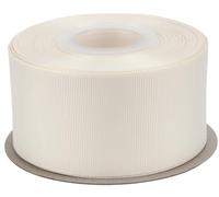 Ribbonitlux Cinta Grosgrain 50 mm x 22,5 m - Cinta de poliéster premium para lazos, envoltorios, bodas y manualidades - Marfil sólido (#810) - 1 rollo