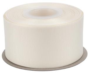 Ribbonitlux Cinta Grosgrain 50 mm x 22,5 m - Cinta de poliéster premium para lazos, envoltorios, bodas y manualidades - Marfil sólido (#810) - 1 rollo