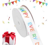 Ribbons for Crafts,1 Inch x 20 Yards Wreath Strap - Wrapping Ribbon - for Birthday Kindergarten School Bouquet Flower Craft Decoration