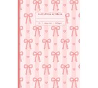 Ribbons & Hearts Striped Notebook A4: Pink Coquette Aesthetic Composition Notebook | 120 College Ruled Pages | Soft Cute Pink Stationery for Students, Writers and Creators