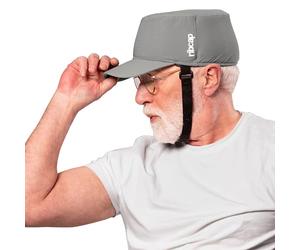 Ribcap Casco Protector de Grado médico Bowie | Gris | Casco Blando para la Epilepsia | Casco Protector para Las convulsiones | Moderno y sin estigma | Tejido elástico | Pequeño