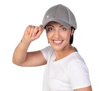 Ribcap Gorra de béisbol Casco Protector de Grado médico | Platino | Casco Blando para la Epilepsia | Casco Protector para Las convulsiones | A la Moda y sin estigma | (Pequeño - Mediano)