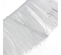 Ribete de Flecos Cinta de encaje con borlas y flecos 20 cm largo for baile latino, ropa, cortina, accesorios costura(Gray,2Meters)