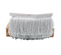 Ribete de Flecos Decorativa Borlas de flecos poliéster 10/15/20/30 cm, largos for coser ropa, vestidos, cortinas, cintas, borlas for manualidades, accesorios(Light grey,30cm)
