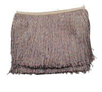 Ribete de Flecos Decorativa Falda de baile latino con flecos nailon rayón brillante, densa y larga, 15 a 30 cm, encaje a rayas, for cortina, accesorios for vestuario escenario(Light green,15cm)