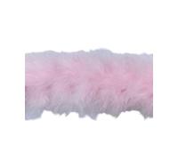 Ribete de plumas con bordes Marabout Marabù de color liso - Rosa