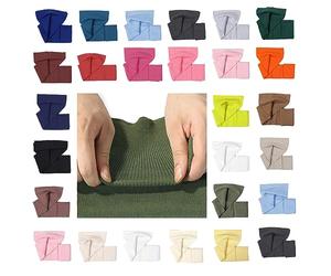 Ribete de punto Elastano Cinturas Tira de canalé, Neotrims Tejido elástico 2 x 2, Gran Recuperación Resistente. Usar puños, cuellos y ribetes de prendas de vestir. Taupe, 2 Strips