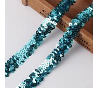 Ribete elástico de lentejuelas de 20 mm de ancho para ropa de moda, accesorios y proyectos creativos de bricolaje (10 yardas #8)