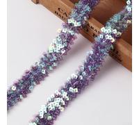 Ribete elástico de lentejuelas de 20 mm de ancho para ropa de moda, accesorios y proyectos creativos de bricolaje (10 yardas #2)