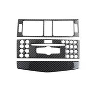 Ribete Interior Automóvil 3 Embellecedores Salida Aire Acondicionado Consola Central Coche Panel CD Ventilación Central Para Mercedes Para Benz Clase C W204 07-10 Decorativo Interior(No Hole)
