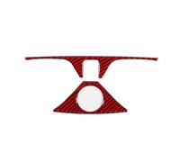 Ribete Interior Automóvil Embellecedor Cubierta Portavasos Agua Para Control Central Coche Fibra Carbono Suave Para Serie 2 F44 2020-2023 Accesorios Para Coche Decorativo Interior(Carbon look red)