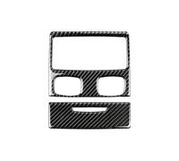 Ribete Interior Automóvil Embellecedor Marco Panel Salida Aire Acondicionado Trasero Fibra Carbono 2 Unidades Para Serie 3 E90 E92 E93 2005-2012 Adhesivo Para Coche Decorativo Interior(Style B)