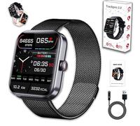 Ribili Track Pro, Ribili Outfany Trackpro 2.0, 1.91-Inch Touch Screen Bluetooth Hd Smartwatch, Ip67 Waterproof 50+ Sports Fitness Watch Compatible with Iphone and Android for Men Women (Black-B)