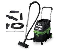 Ribimex Aspiradora Sólida y Líquida Aspirix Serie Pro Clase M, Bidón aspirador profesional de 40 L, filtro HEPA, 1600 W, enchufe eléctrico y función neumática, accesorios incluidos - PRASP40M