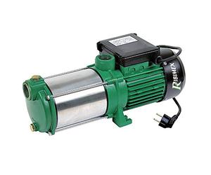 Ribimex Bomba de superficie autocebante multicelular, 5 turbinas, 1450 W, caudal 5400 l/h, prevalencia 55 m, aspiración hasta 7 m, cuerpo de inoxidable, ideal para presurización e riego - PRMCA5