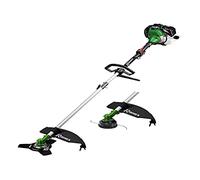 Ribimex Desbrozadora de explosión de 43 cc, motor de 2 tiempos 1250 W, hoja de 3 dientes, cortabordes con 2 hilos de nailon, mangos ajustables, depósito de 1,2 L, arnés y accesorios incluidos -