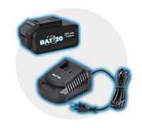 RIBIMEX PRBAT20/KIT4 Kit Cargador + Batería 20V - 4Ah RBAT20
