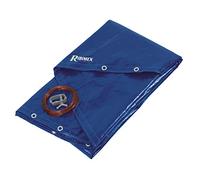 Ribimex PRBP140R62, Lona de polietileno redonda para piscina, Ø 6,2 m, con ojales a cada metro, azul