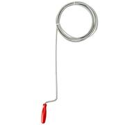 Ribimex PRFD25, Desatascador de tuberías 2,5 m, Ø 6 mm, gris y rojo