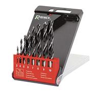Ribimex PRFE8BOIS/V Juego de 8 Puntas para Madera Ø 3,4,5,6,7,8,9,10