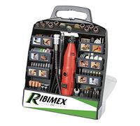 Ribimex PROMKIT301, juego de mini taladro eléctrico en maletín 300 piezas