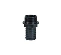 Ribimex PRRAC112X40 - Empalme ranurado, plástico, M, 1" 1/2/40, negro, 9 x 6 x 6 cm