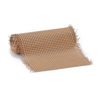 RIBLOR 80cm de Ancho, Rejilla Rollo Mimbre para Muebles, Plástico Sintetico Rollo de Ratan por Metros, Correas de Tela Ratán, Cinta de Caña Tejida para Silla Cesta Bricolaje Marrón(40x100cm)