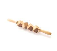 Ribnican Accessories - Rodillo de masaje anticelulitis, maderoterapia, herramienta de masaje con 4 dados de madera, 40 cm