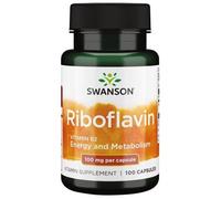 Riboflavina Vitamina B2 100 mg 100 cápsulas Apoyo Energético Swanson