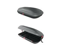 Ricambycar - Portaequipajes de techo aerodinámico para auto de 320 litros - aspecto de carbono - con cierre centralizado y cierre frontal