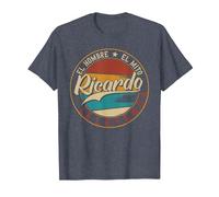 Ricardo El Hombre el Mito la Leyenda Camiseta, Hombre, Azul Jaspeado, S