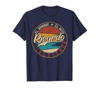 Ricardo El Hombre el Mito la Leyenda Camiseta, Hombre, Azul Marino, M