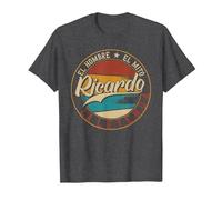 Ricardo El Hombre el Mito la Leyenda Camiseta, Hombre, Jaspeado Oscuro, L
