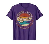Ricardo El Hombre el Mito la Leyenda Camiseta, Hombre, Morado, S