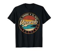 Ricardo El Hombre el Mito la Leyenda Camiseta, Hombre, Negro, XXL