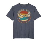 Ricardo El Hombre el Mito la Leyenda Camiseta, Hombre Tallas Grandes, Azul Jaspeado, 2X Alto