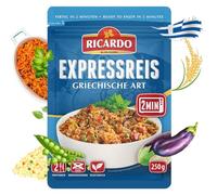 RICARDO Express Arroz Griego 16 x 250 g Arroz Preparado Comidas Preparadas Microondas/Sartén rápida y sencilla