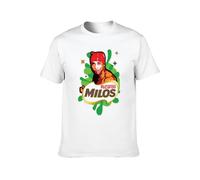 Ricardo Milos Funny Parody Posting Milo Men's T-Shirt Unisex White Cotton Hip Hop Print tee Shirts XL