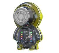 Ricardonty Afeitadora EléCtrica Astronaut con Luz RGB Afeitadora USB PortáTil Afeitadora EléCtrica para Hombres Mini Afeitadora de Viaje A
